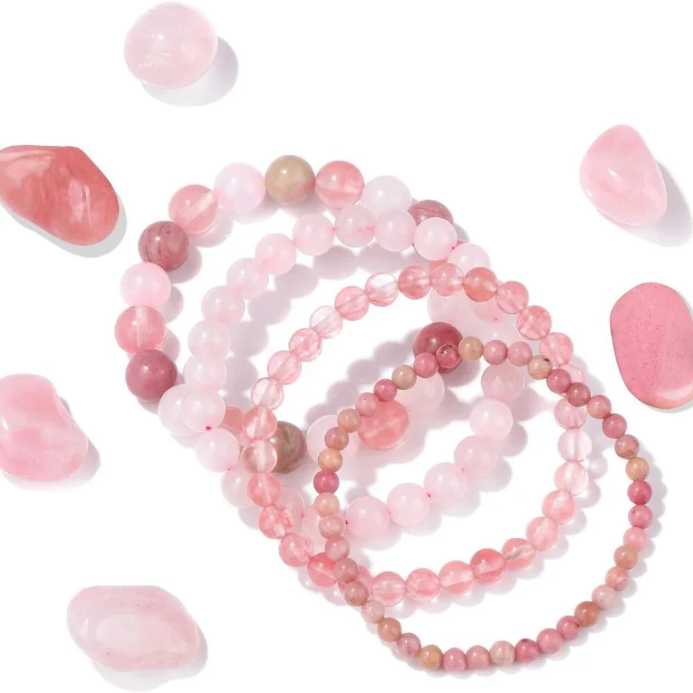 4pcs Beaded Bracelets for Women,Natural Healing Crystal Gemstones Bracelet,Anxie - Picture 6 of 8
